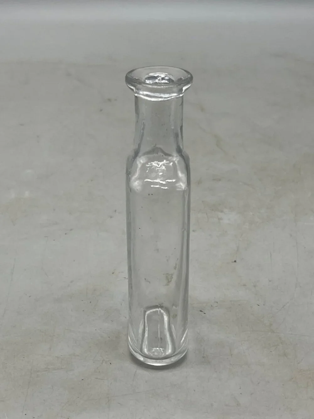 vintage Glass Bottle Clear Rectangle Shaped Apothecary Medicine Container READ